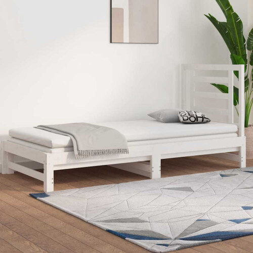 Berkfield Pull-out Day Bed without Mattress White 2x(90x200) cm
