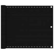 Berkfield Balcony Screen Black 75x500 cm HDPE