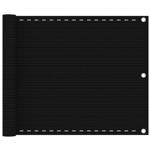 Berkfield Balcony Screen Black 75x500 cm HDPE