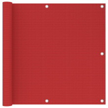 Berkfield Balcony Screen Red 90x500 cm HDPE