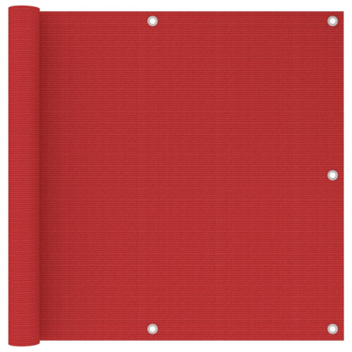 Berkfield Balcony Screen Red 90x500 cm HDPE