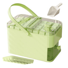 Plastic Ice Maker Reusable Press Type Ice-Fruit green 28 grid