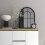 Berkfield Mirror Black 60x45 cm Iron for Indoor Use 1