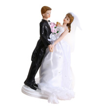 Wedding Cake Top Resin Bride And Groom Sculpture-Style D