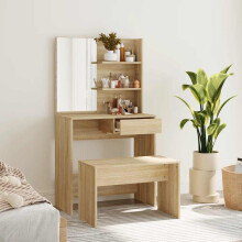 Berkfield Dressing Table Set Sonoma Oak 74.5x40x141 cm