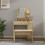 Berkfield Dressing Table Set with LED Sonoma Oak Engineered Wood 1