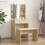 Berkfield Dressing Table Set with LED Sonoma Oak Engineered Wood 1