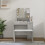 Berkfield Dressing Table Set with LED Concrete Grey Engineered Wood 1