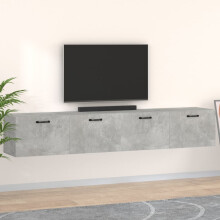 Berkfield Wall Cabinets 2 pcs Concrete Grey 100x36.5x35 cm Engineered Wood
