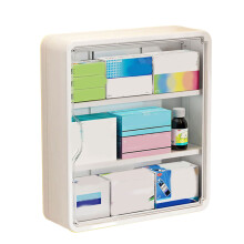 Multi Level Wall Mounted Storage Container Bathroom-small White