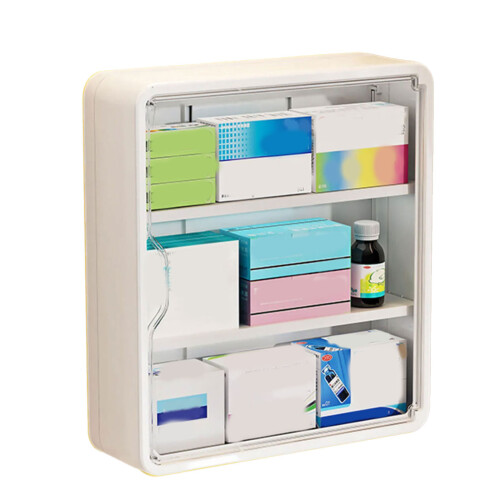 Multi Level Wall Mounted Storage Container Bathroom-small White