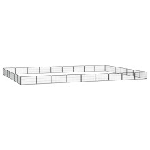 Berkfield 32-Panel Dog Playpen Black 100x50 cm Powder-coated Steel