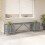 Berkfield Garden Bench with 2 Planters 150cm Solid Acacia Wood Grey 1