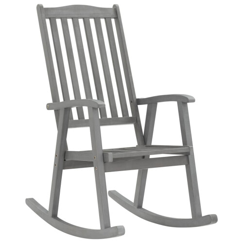 Berkfield Rocking Chair Grey Solid Acacia Wood