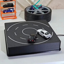 USB-drevet roterende driftdisplay - Elektrisk driftplatform i skala 1:64, kreativ stationær bilhobbygave (biler ikke inkluderet)