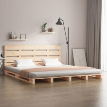 Berkfield Bed Frame without Mattress 180x200 cm Super King Solid Wood Pine