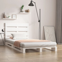 Berkfield Bed Frame without Mattress White 75x190 cm Small Single Solid Wood Pine