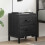 Berkfield Bedside Cabinets 2 pcs Black 36x30x45 cm Solid Wood Pine 1