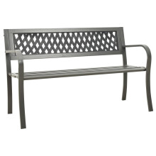 Berkfield Garden Bench 125 cm Steel Grey