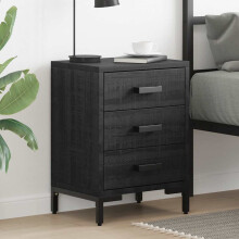 Berkfield Bedside Cabinets 2 pcs Black 40x30x55 cm Solid Wood Pine