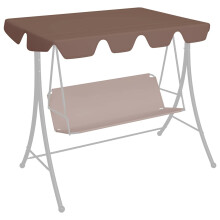 Berkfield Replacement Canopy for Garden Swing Brown 150/130x105/70 cm