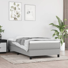Berkfield Box Spring Bed Frame Light Grey Single Fabric (UK/IE/FI/NO only)