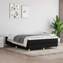 Berkfield Box Spring Bed Frame Black Double Fabric (UK/IE/FI/NO only)