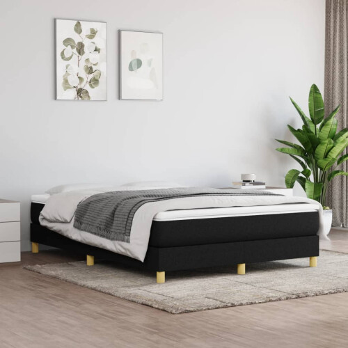 Berkfield Box Spring Bed Frame Black Double Fabric (UK/IE/FI/NO only)