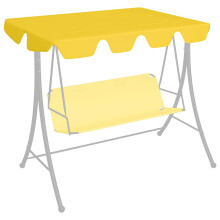 Berkfield Replacement Canopy for Garden Swing Yellow 150/130x105/70 cm