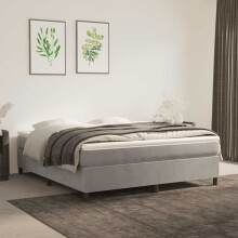 Berkfield Box Spring Bed Frame Light Grey Super King Velvet (UK/IE/FI/NO only)