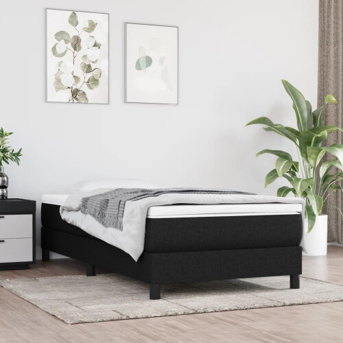 Berkfield Box Spring Bed Frame Black Single Fabric (UK/IE/FI/NO only)