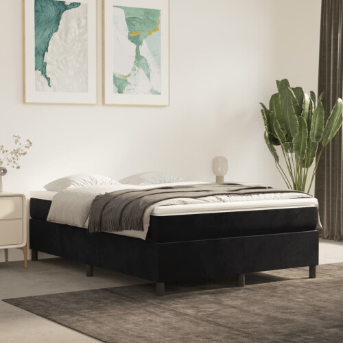 Berkfield Box Spring Bed Frame Black Double Velvet (UK/IE/FI/NO only)
