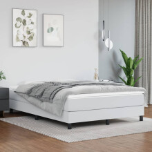 Berkfield Box Spring Bed Frame White Double Faux Leather (UK/IE/FI/NO only)