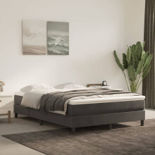 Berkfield Box Spring Bed Frame Dark Grey Double Velvet (UK/IE/FI/NO only)