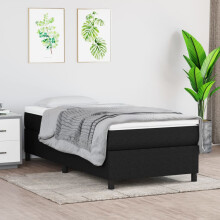 Berkfield Box Spring Bed Frame Black Single Fabric (UK/IE/FI/NO only)