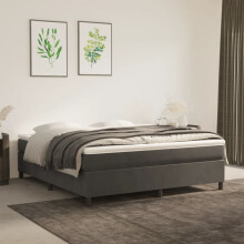 Berkfield Box Spring Bed Frame Dark Grey Super King Velvet (UK/IE/FI/NO only)