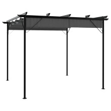Berkfield Pergola with Retractable Roof Anthracite 3x3 m Steel 180 g/m