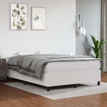 Berkfield Box Spring Bed Frame White Double Faux Leather (UK/IE/FI/NO only)