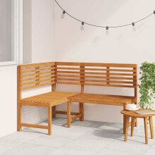 Berkfield Garden Corner Bench 140 cm Solid Acacia Wood