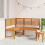 Berkfield Garden Corner Bench 140 cm Solid Acacia Wood 1