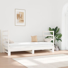 Berkfield Pull-out Day Bed without Mattress White 2x(90x190) cm
