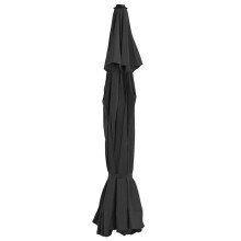 Berkfield Replacement Fabric for Outdoor Parasol Black 515 cm