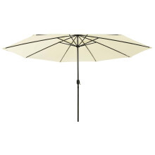 Berkfield Garden Parasol with LED Lights 400 cm Sand