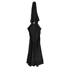 Berkfield Replacement Fabric for Outdoor Parasol Black 610 cm