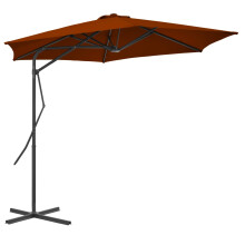 Berkfield Garden Parasol with Steel Pole Terracotta 300x230 cm