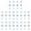 60Pcs Multi DIY Static Cling Window Stickers Removable Window Decals 5