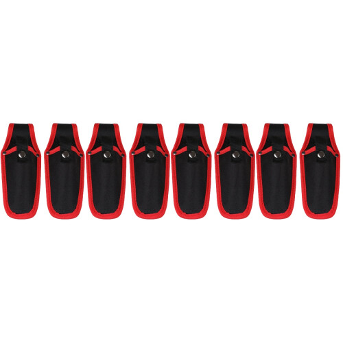 8Pcs Black Canvas Pruner Shears Covers Large Capacity Tool Holders 2