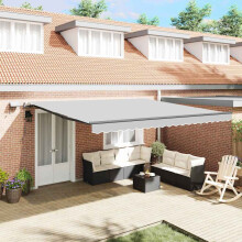 Berkfield Awning Frame Manual Anthracite 450 x 350 cm Aluminium