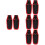 8Pcs Black Canvas Pruner Shears Covers Large Capacity Tool Holders 5