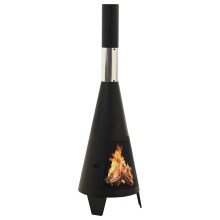 Berkfield Garden Stove with Poker 38x38x122 cm Steel